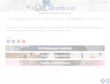 Tablet Screenshot of pro-seremoniat.fi